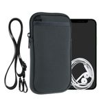 Laptop, Telefoane si Tablete - Telefoane mobile si accesorii - Accesorii Telefoane - Huse telefoane - Husa Kwmobile, protectie la zgarieturi, prindere cu carabina, protectie la praf, neopren, gri - Infinity.ro