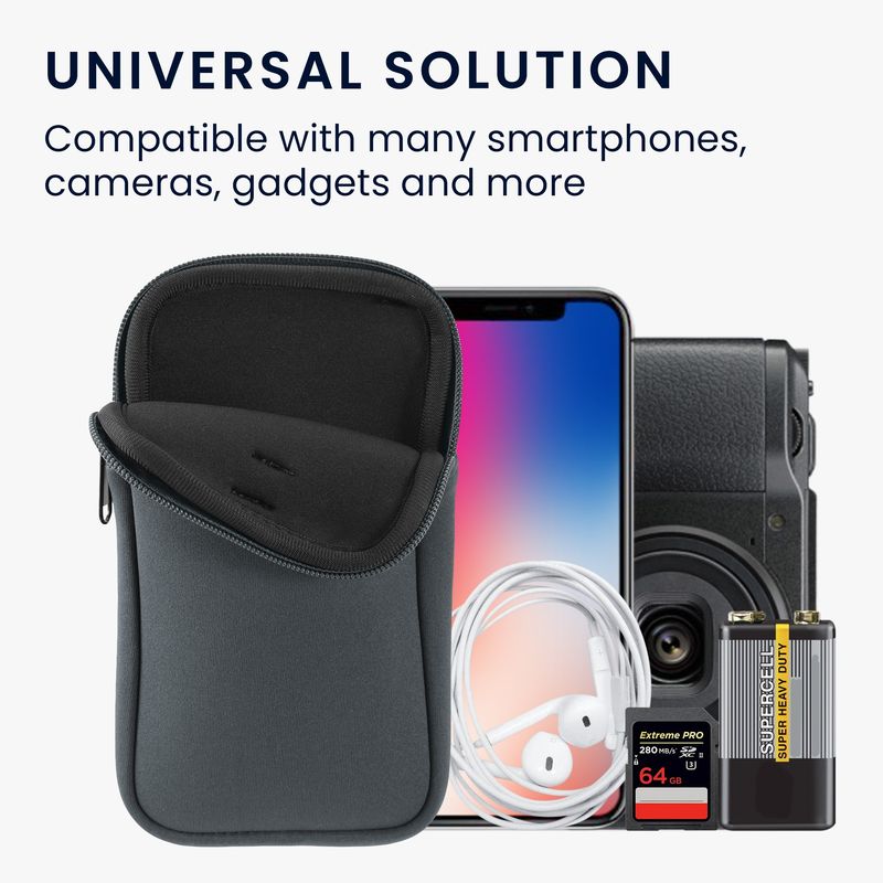 Laptop, Telefoane si Tablete - Telefoane mobile si accesorii - Accesorii Telefoane - Huse telefoane - Husa Kwmobile, protectie la zgarieturi, prindere cu carabina, protectie la praf, neopren, gri - Infinity.ro