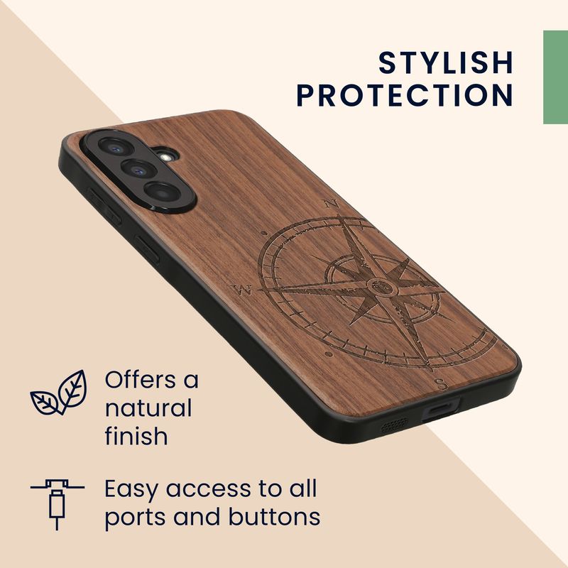 Laptop, Telefoane si Tablete - Telefoane mobile si accesorii - Accesorii Telefoane - Huse telefoane - Husa tip bumper Kwmobile pentru Samsung Galaxy A57 5G, anti-alunecare, lemn, TPU, maro - Infinity.ro