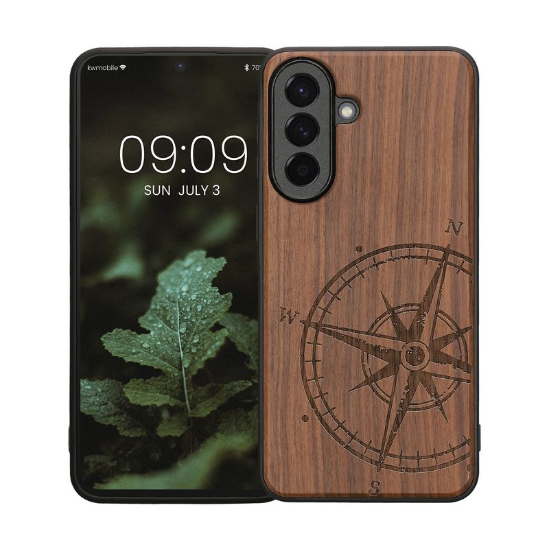 Laptop, Telefoane si Tablete - Telefoane mobile si accesorii - Accesorii Telefoane - Huse telefoane - Husa tip bumper Kwmobile pentru Samsung Galaxy A57 5G, anti-alunecare, lemn, TPU, maro - Infinity.ro