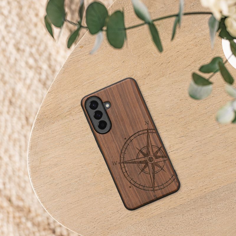 Laptop, Telefoane si Tablete - Telefoane mobile si accesorii - Accesorii Telefoane - Huse telefoane - Husa tip bumper Kwmobile pentru Samsung Galaxy A57 5G, anti-alunecare, lemn, TPU, maro - Infinity.ro