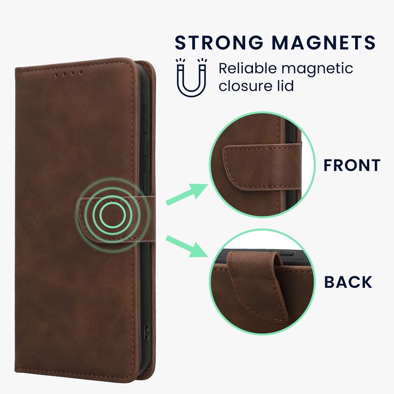 Laptop, Telefoane si Tablete - Telefoane mobile si accesorii - Accesorii Telefoane - Huse telefoane - Husa tip portofel Kwmobile pentru Samsung Galaxy A56 5G, inchidere magnetica, piele ecologica, maro - Infinity.ro