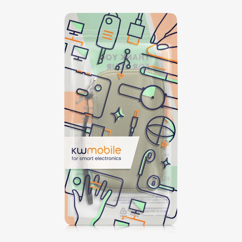Laptop, Telefoane si Tablete - Telefoane mobile si accesorii - Accesorii Telefoane - Huse telefoane - Husa tip holster Kwmobile, anti-alunecare, protectie la zgarieturi, neopren, verde - Infinity.ro