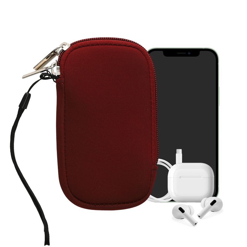 Laptop, Telefoane si Tablete - Telefoane mobile si accesorii - Accesorii Telefoane - Huse telefoane - Husa tip holster Kwmobile, anti-alunecare, inchidere cu fermoar, neopren, rosu - Infinity.ro
