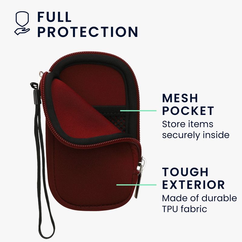 Laptop, Telefoane si Tablete - Telefoane mobile si accesorii - Accesorii Telefoane - Huse telefoane - Husa tip holster Kwmobile, anti-alunecare, inchidere cu fermoar, neopren, rosu - Infinity.ro