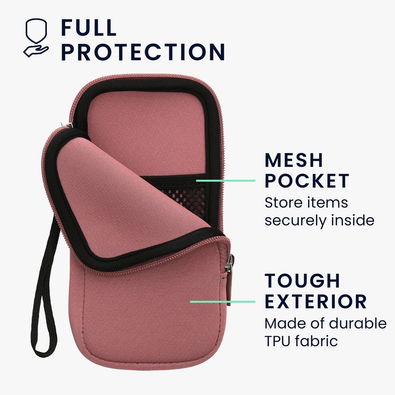 Laptop, Telefoane si Tablete - Telefoane mobile si accesorii - Accesorii Telefoane - Huse telefoane - Husa tip holster Kwmobile, anti-alunecare, protectie la zgarieturi, protectie la praf, neopren, roz - Infinity.ro