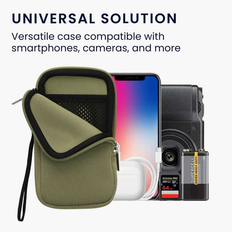 Laptop, Telefoane si Tablete - Telefoane mobile si accesorii - Accesorii Telefoane - Huse telefoane - Husa tip holster Kwmobile, anti-alunecare, protectie la zgarieturi, neopren, verde - Infinity.ro