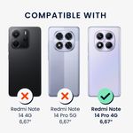 Laptop, Telefoane si Tablete - Telefoane mobile si accesorii - Accesorii Telefoane - Huse telefoane - Husa Kwmobile pentru Xiaomi Redmi Note 14 Pro 4G, anti-alunecare, silicon, alb, negru - Infinity.ro