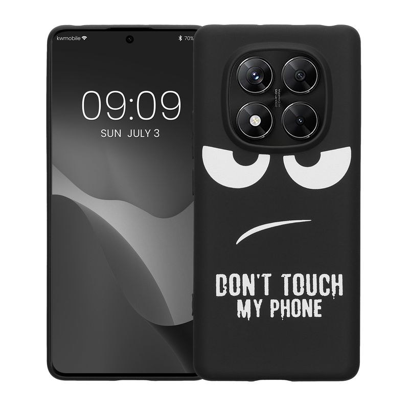 Laptop, Telefoane si Tablete - Telefoane mobile si accesorii - Accesorii Telefoane - Huse telefoane - Husa Kwmobile pentru Xiaomi Redmi Note 14 Pro 4G, anti-alunecare, silicon, alb, negru - Infinity.ro