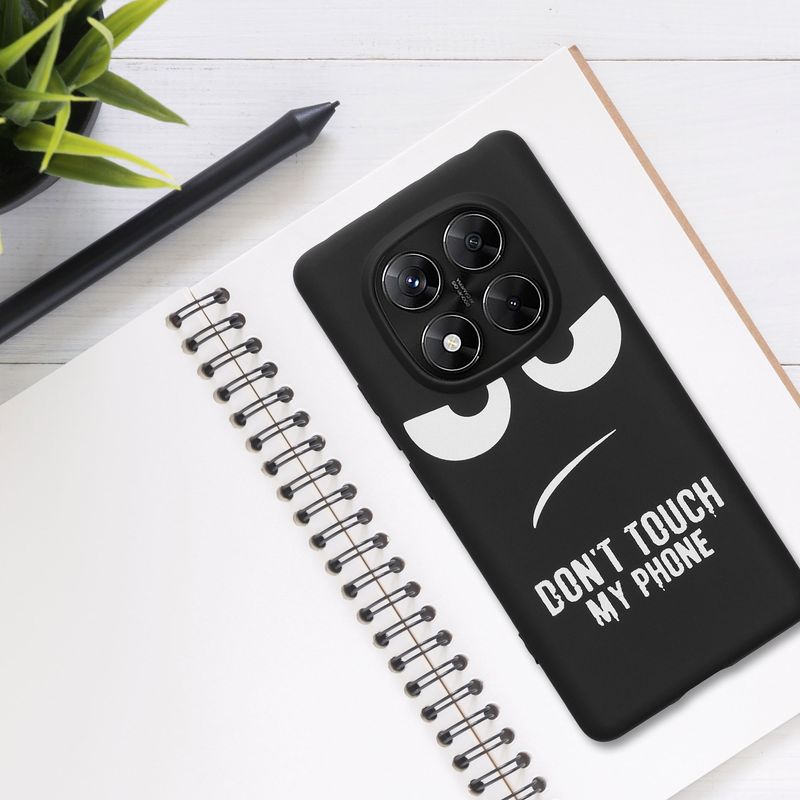 Laptop, Telefoane si Tablete - Telefoane mobile si accesorii - Accesorii Telefoane - Huse telefoane - Husa Kwmobile pentru Xiaomi Redmi Note 14 Pro 4G, anti-alunecare, silicon, alb, negru - Infinity.ro