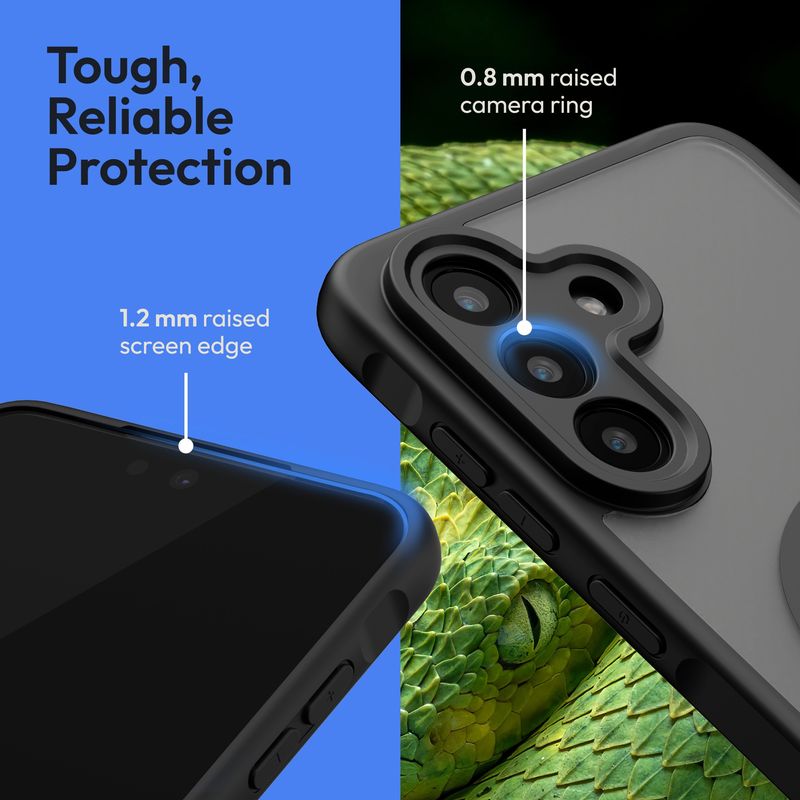 Laptop, Telefoane si Tablete - Telefoane mobile si accesorii - Accesorii Telefoane - Huse telefoane - Husa Oakshield pentru Samsung Galaxy A57 5G, compatibilitate MagSafe, sticla, TPU, negru - Infinity.ro