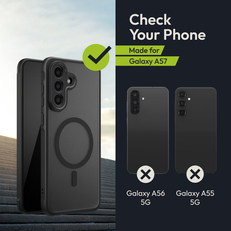 Laptop, Telefoane si Tablete - Telefoane mobile si accesorii - Accesorii Telefoane - Huse telefoane - Husa Oakshield pentru Samsung Galaxy A57 5G, compatibilitate MagSafe, sticla, TPU, negru - Infinity.ro