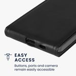 Laptop, Telefoane si Tablete - Telefoane mobile si accesorii - Accesorii Telefoane - Huse telefoane - Husa tip flip Kwmobile pentru Samsung Galaxy A57 5G, inchidere magnetica, piele ecologica, negru - Infinity.ro