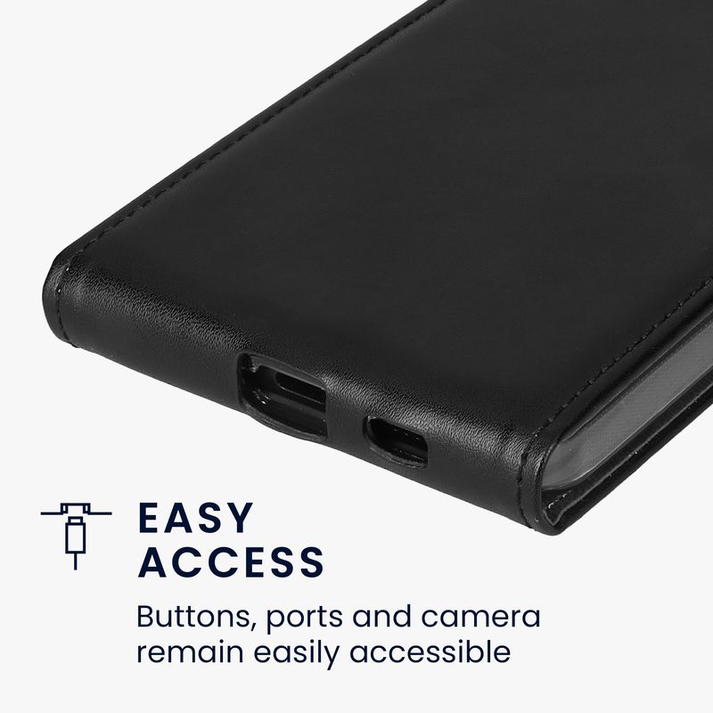 Laptop, Telefoane si Tablete - Telefoane mobile si accesorii - Accesorii Telefoane - Huse telefoane - Husa tip flip Kwmobile pentru Samsung Galaxy A57 5G, inchidere magnetica, piele ecologica, negru - Infinity.ro