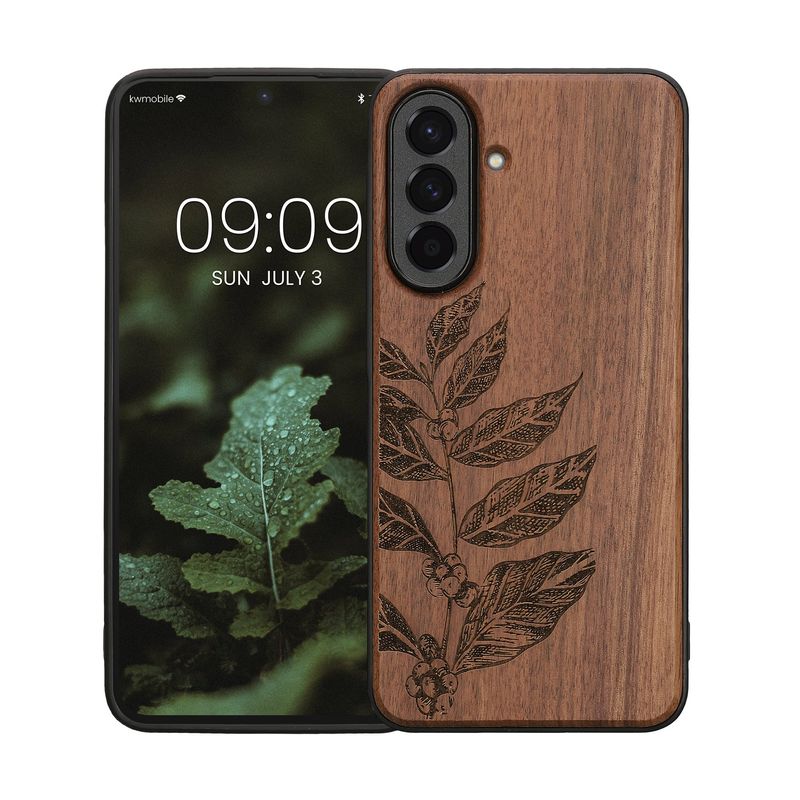 Laptop, Telefoane si Tablete - Telefoane mobile si accesorii - Accesorii Telefoane - Huse telefoane - Husa tip bumper Kwmobile pentru Samsung Galaxy A37 5G, protectie la socuri, lemn, TPU, maro - Infinity.ro