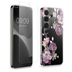 Laptop, Telefoane si Tablete - Telefoane mobile si accesorii - Accesorii Telefoane - Huse telefoane - Husa Kwmobile pentru Samsung Galaxy S26 Plus, protectie la zgarieturi, TPU, sticla temperata, mov, transparent - Infinity.ro