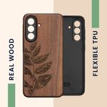 Laptop, Telefoane si Tablete - Telefoane mobile si accesorii - Accesorii Telefoane - Huse telefoane - Husa tip bumper Kwmobile pentru Samsung Galaxy A37 5G, protectie la socuri, lemn, TPU, maro - Infinity.ro