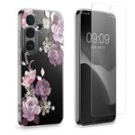 Laptop, Telefoane si Tablete - Telefoane mobile si accesorii - Accesorii Telefoane - Huse telefoane - Husa Kwmobile pentru Samsung Galaxy S26 Plus, protectie la zgarieturi, TPU, sticla temperata, mov, transparent - Infinity.ro