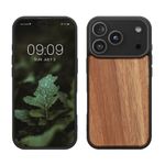 Laptop, Telefoane si Tablete - Telefoane mobile si accesorii - Accesorii Telefoane - Huse telefoane - Husa tip bumper Kwmobile pentru iPhone 17 Pro, protectie la socuri, lemn, TPU, maro vintage - Infinity.ro