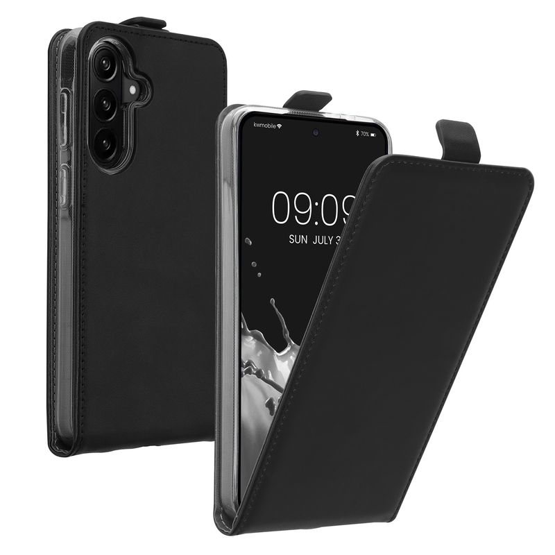 Laptop, Telefoane si Tablete - Telefoane mobile si accesorii - Accesorii Telefoane - Huse telefoane - Husa tip flip Kwmobile pentru Samsung Galaxy A37 5G, inchidere magnetica, piele ecologica, negru - Infinity.ro