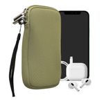 Laptop, Telefoane si Tablete - Telefoane mobile si accesorii - Accesorii Telefoane - Huse telefoane - Husa universala tip holster Kwmobile, anti-alunecare, protectie la zgarieturi, neopren, verde - Infinity.ro