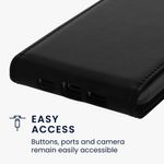 Laptop, Telefoane si Tablete - Telefoane mobile si accesorii - Accesorii Telefoane - Huse telefoane - Husa tip flip Kwmobile pentru Google Pixel 10a, inchidere magnetica, piele ecologica, negru - Infinity.ro