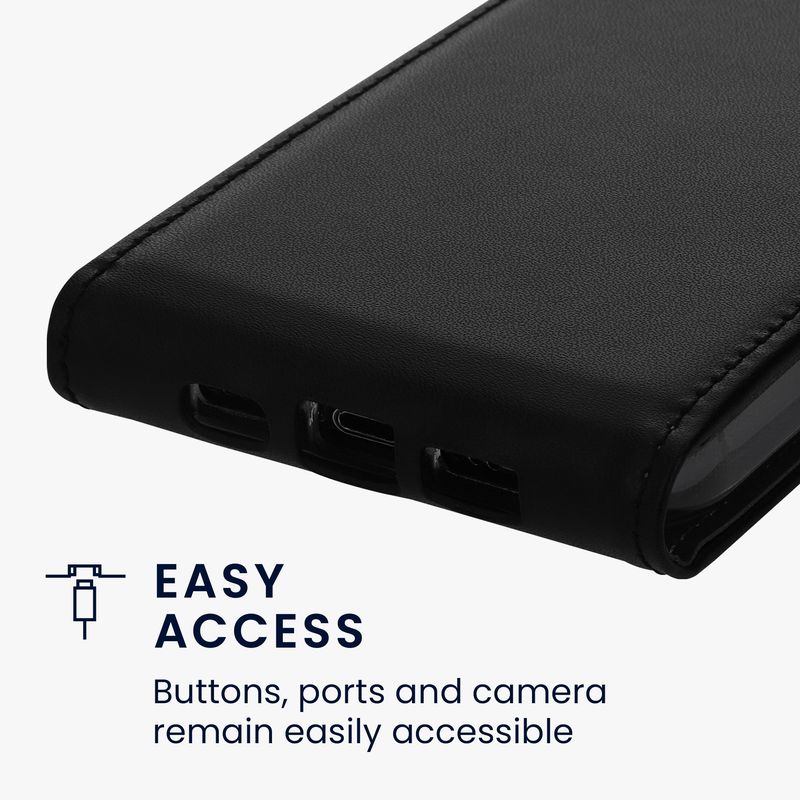 Laptop, Telefoane si Tablete - Telefoane mobile si accesorii - Accesorii Telefoane - Huse telefoane - Husa tip flip Kwmobile pentru Google Pixel 10a, inchidere magnetica, piele ecologica, negru - Infinity.ro