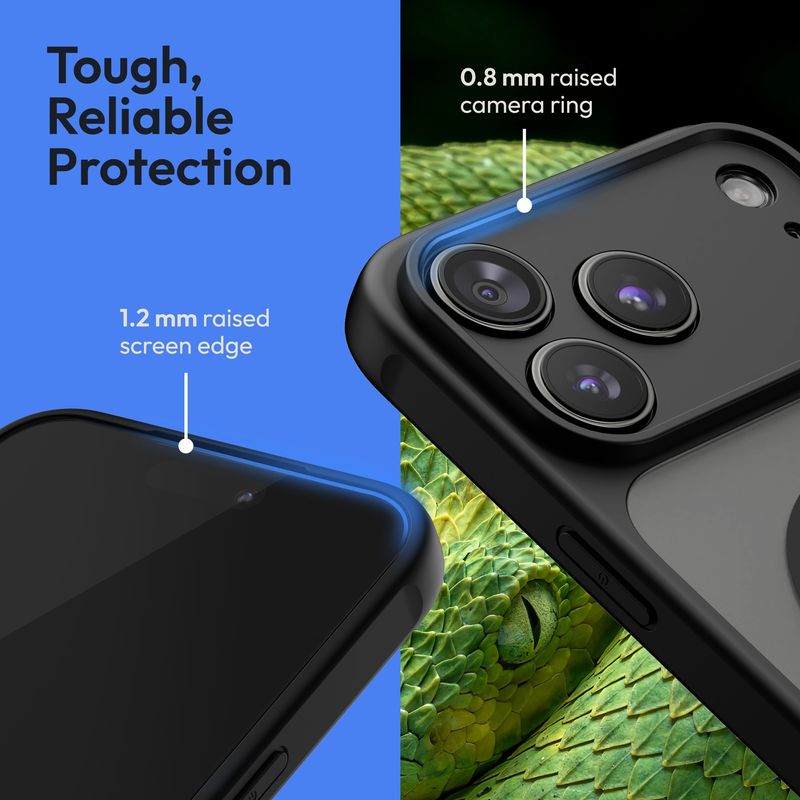Laptop, Telefoane si Tablete - Telefoane mobile si accesorii - Accesorii Telefoane - Huse telefoane - Husa Oakshield pentru iPhone 17 Pro, compatibilitate MagSafe, sticla, TPU, negru - Infinity.ro
