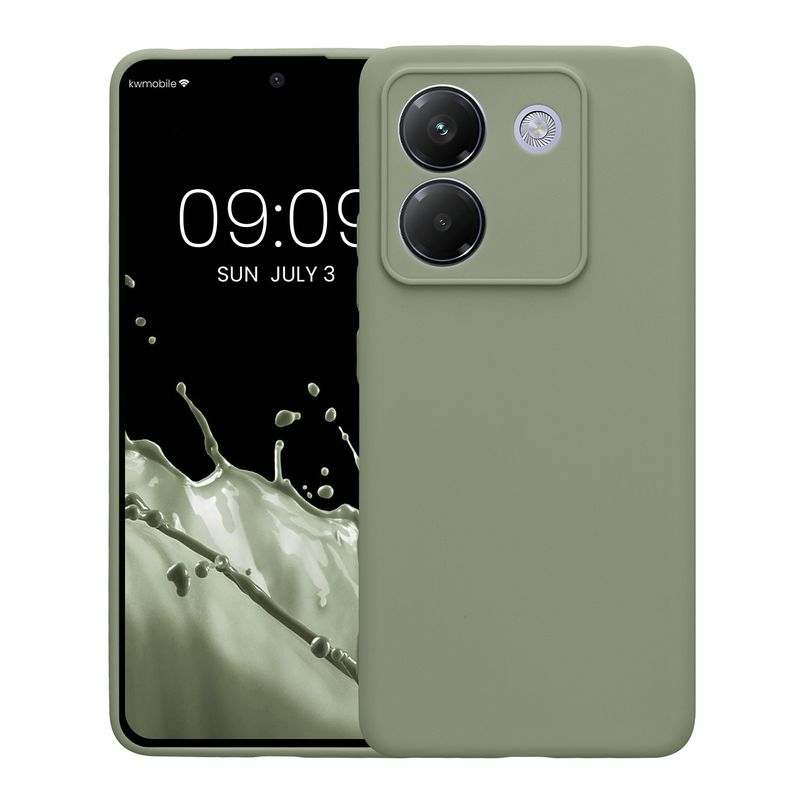 Laptop, Telefoane si Tablete - Telefoane mobile si accesorii - Accesorii Telefoane - Huse telefoane - Husa Kwmobile pentru Xiaomi Poco M7 Pro 5G, anti-alunecare, silicon, verde - Infinity.ro