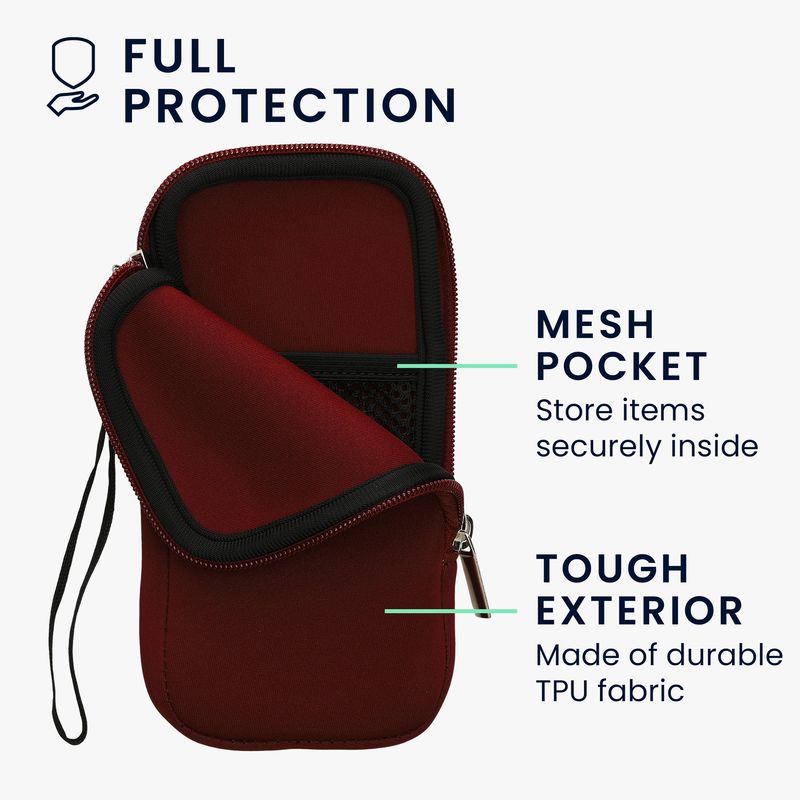 Laptop, Telefoane si Tablete - Telefoane mobile si accesorii - Accesorii Telefoane - Huse telefoane - Husa tip holster Kwmobile, protectie la zgarieturi, neopren, rosu - Infinity.ro