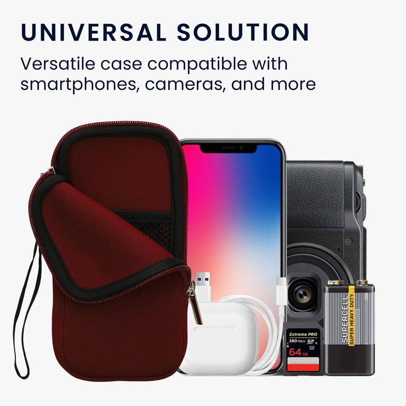 Laptop, Telefoane si Tablete - Telefoane mobile si accesorii - Accesorii Telefoane - Huse telefoane - Husa tip holster Kwmobile, protectie la zgarieturi, neopren, rosu - Infinity.ro