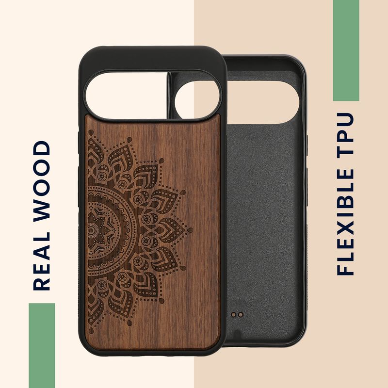 Laptop, Telefoane si Tablete - Telefoane mobile si accesorii - Accesorii Telefoane - Huse telefoane - Husa tip bumper Kwmobile pentru Google Pixel 10 Pro XL, anti-alunecare, protectie la socuri, lemn, TPU, maro - Infinity.ro