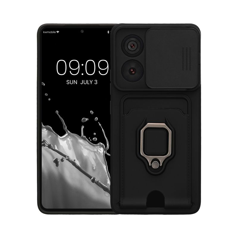 Laptop, Telefoane si Tablete - Telefoane mobile si accesorii - Accesorii Telefoane - Huse telefoane - Husa Kwmobile pentru Xiaomi 14T Pro, functie stand, metal, plastic, negru - Infinity.ro