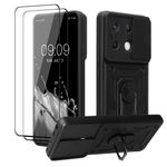 Laptop, Telefoane si Tablete - Telefoane mobile si accesorii - Accesorii Telefoane - Huse telefoane - Husa tip bumper Kwmobile pentru Xiaomi Redmi Note 13 Pro 5G/Poco X6 5G, functie stand, TPU, negru - Infinity.ro