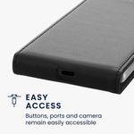 Laptop, Telefoane si Tablete - Telefoane mobile si accesorii - Accesorii Telefoane - Huse telefoane - Husa tip flip Kwmobile pentru Google Pixel 10/Pixel 10 Pro, inchidere magnetica, piele ecologica, negru - Infinity.ro