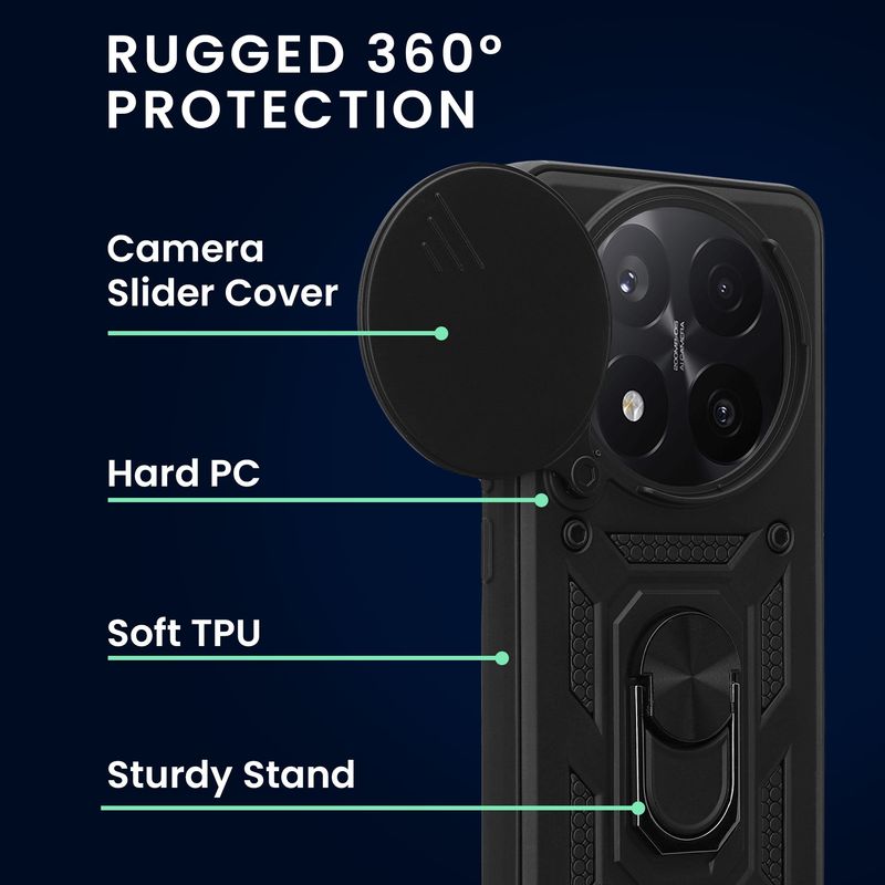 Laptop, Telefoane si Tablete - Telefoane mobile si accesorii - Accesorii Telefoane - Huse telefoane - Husa tip bumper Kwmobile pentru Xiaomi Redmi Note 14 Pro+ 5G/Redmi Note 14 Pro Plus 5G, functie stand, TPU, negru - Infinity.ro