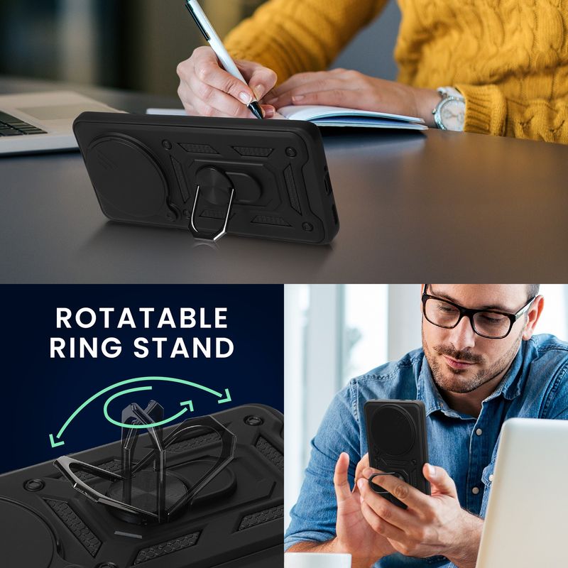 Laptop, Telefoane si Tablete - Telefoane mobile si accesorii - Accesorii Telefoane - Huse telefoane - Husa tip bumper Kwmobile pentru Xiaomi Redmi Note 14 Pro+ 5G/Redmi Note 14 Pro Plus 5G, functie stand, TPU, negru - Infinity.ro