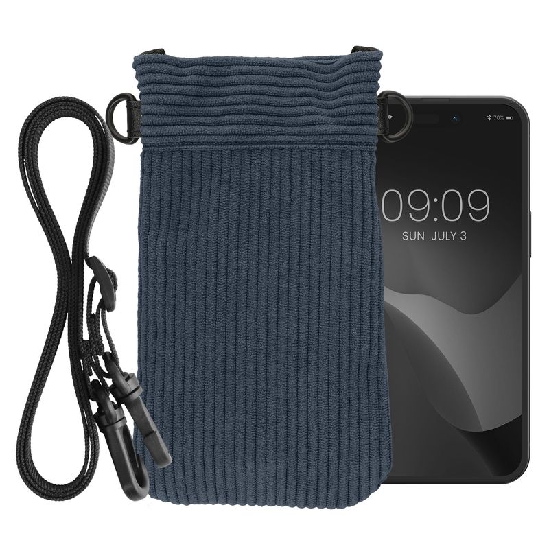 Laptop, Telefoane si Tablete - Telefoane mobile si accesorii - Accesorii Telefoane - Huse telefoane - Husa tip holster Kwmobile, inchidere magnetica, microfibra, albastru vintage - Infinity.ro