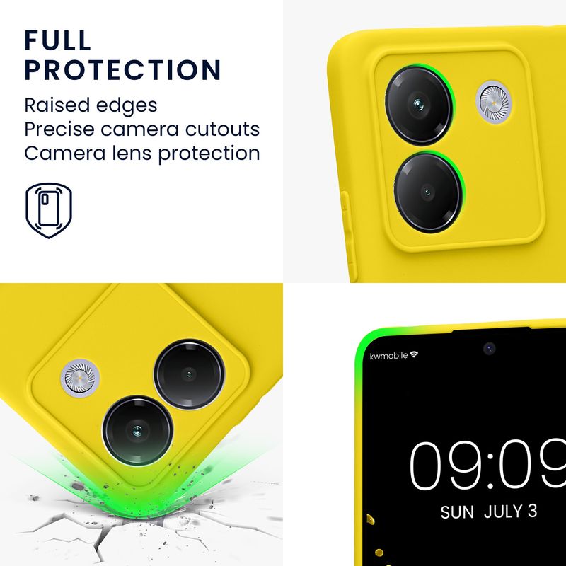 Laptop, Telefoane si Tablete - Telefoane mobile si accesorii - Accesorii Telefoane - Huse telefoane - Husa Kwmobile pentru Xiaomi Poco M7 Pro 5G, anti-alunecare, silicon, galben - Infinity.ro
