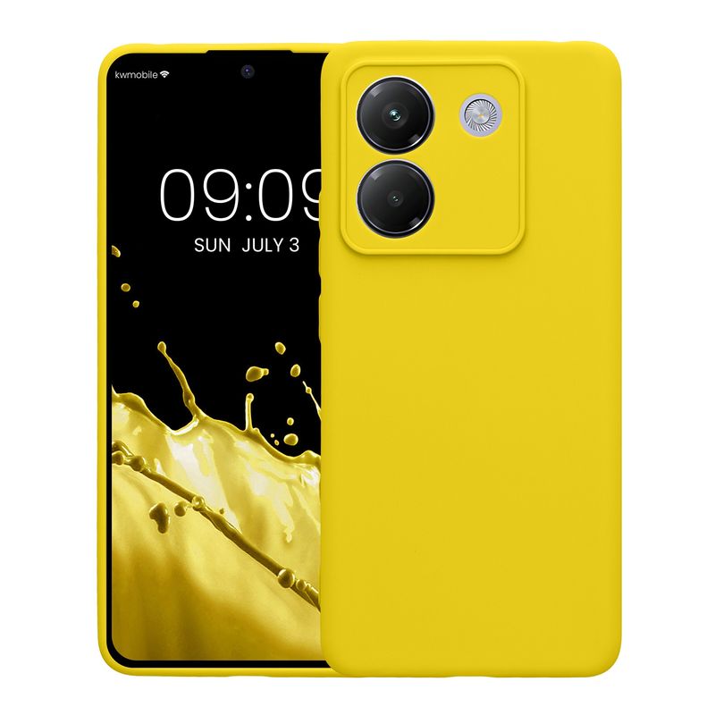 Laptop, Telefoane si Tablete - Telefoane mobile si accesorii - Accesorii Telefoane - Huse telefoane - Husa Kwmobile pentru Xiaomi Poco M7 Pro 5G, anti-alunecare, silicon, galben - Infinity.ro