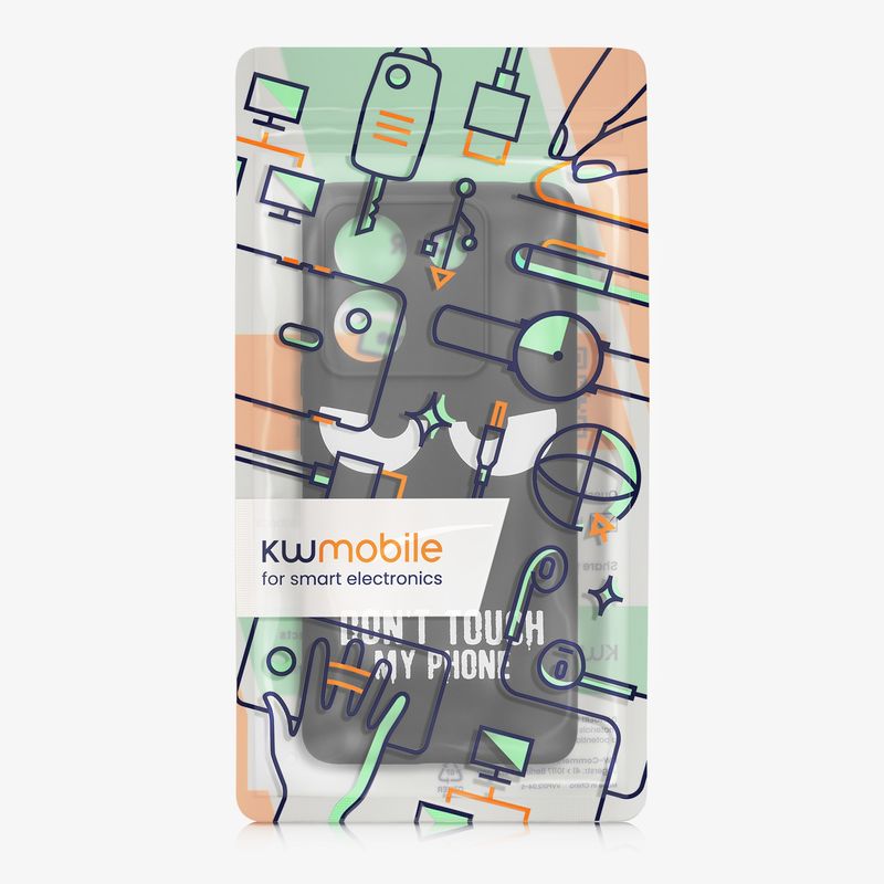 Laptop, Telefoane si Tablete - Telefoane mobile si accesorii - Accesorii Telefoane - Huse telefoane - Husa Kwmobile pentru Xiaomi Poco M7 Pro 5G, anti-alunecare, silicon, alb, negru - Infinity.ro