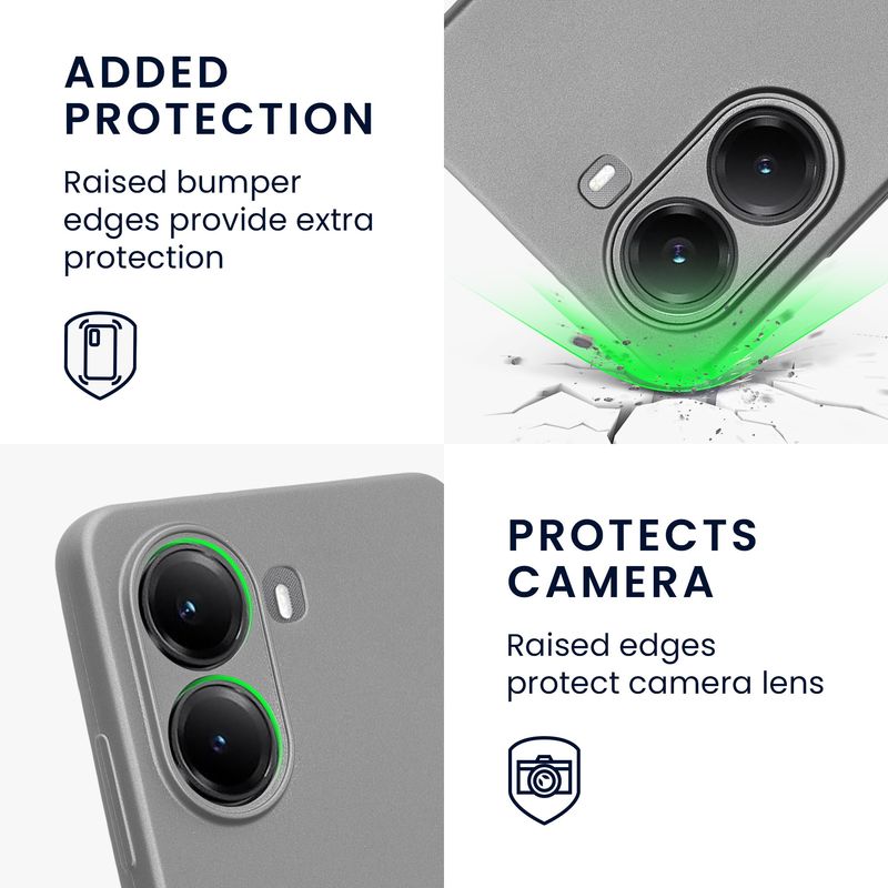 Laptop, Telefoane si Tablete - Telefoane mobile si accesorii - Accesorii Telefoane - Huse telefoane - Husa Kwmobile pentru Xiaomi Poco X7 Pro 5G, anti-alunecare, TPU, gri - Infinity.ro