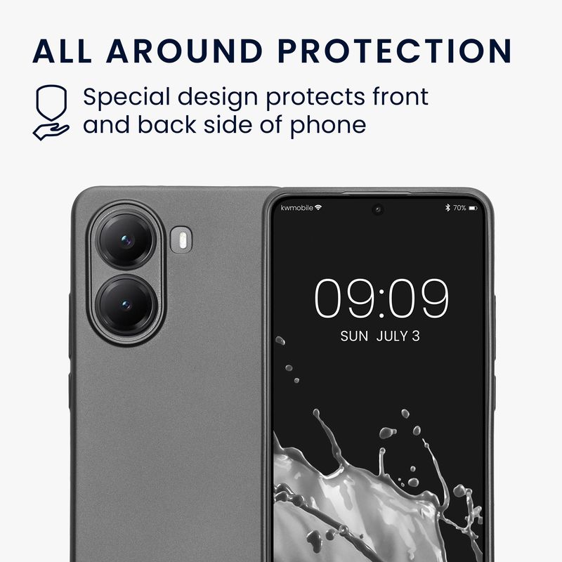 Laptop, Telefoane si Tablete - Telefoane mobile si accesorii - Accesorii Telefoane - Huse telefoane - Husa Kwmobile pentru Xiaomi Poco X7 Pro 5G, anti-alunecare, TPU, gri - Infinity.ro