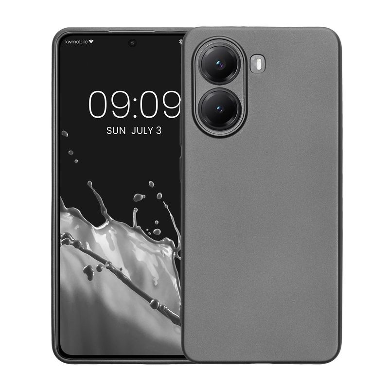 Laptop, Telefoane si Tablete - Telefoane mobile si accesorii - Accesorii Telefoane - Huse telefoane - Husa Kwmobile pentru Xiaomi Poco X7 Pro 5G, anti-alunecare, TPU, gri - Infinity.ro
