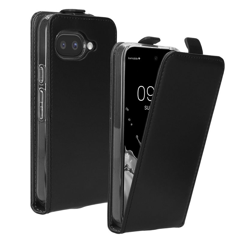 Laptop, Telefoane si Tablete - Telefoane mobile si accesorii - Accesorii Telefoane - Huse telefoane - Husa tip flip Kwmobile pentru Google Pixel 9a, inchidere magnetica, piele ecologica, negru - Infinity.ro