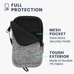 Laptop, Telefoane si Tablete - Telefoane mobile si accesorii - Accesorii Telefoane - Huse telefoane - Husa tip holster Kwmobile, anti-alunecare, 5,5 inch, neopren, gri, alb - Infinity.ro