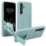 Laptop, Telefoane si Tablete - Telefoane mobile si accesorii - Accesorii Telefoane - Huse telefoane - Husa Kwmobile pentru Samsung Galaxy S25, functie stand, silicon, verde - Infinity.ro