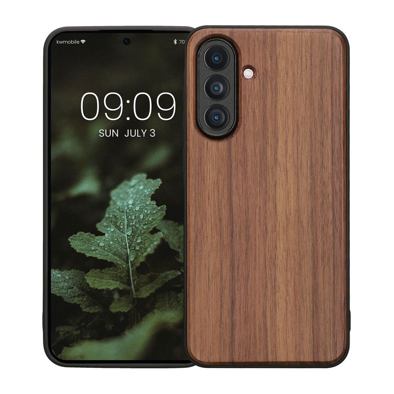 Laptop, Telefoane si Tablete - Telefoane mobile si accesorii - Accesorii Telefoane - Huse telefoane - Husa tip bumper Kwmobile pentru Samsung Galaxy A56 5G, anti-alunecare, protectie la socuri, lemn, TPU, maro - Infinity.ro
