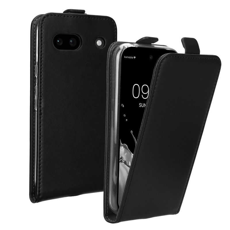 Laptop, Telefoane si Tablete - Telefoane mobile si accesorii - Accesorii Telefoane - Huse telefoane - Husa tip flip Kwmobile pentru Google Pixel 8a, inchidere magnetica, piele ecologica, negru - Infinity.ro