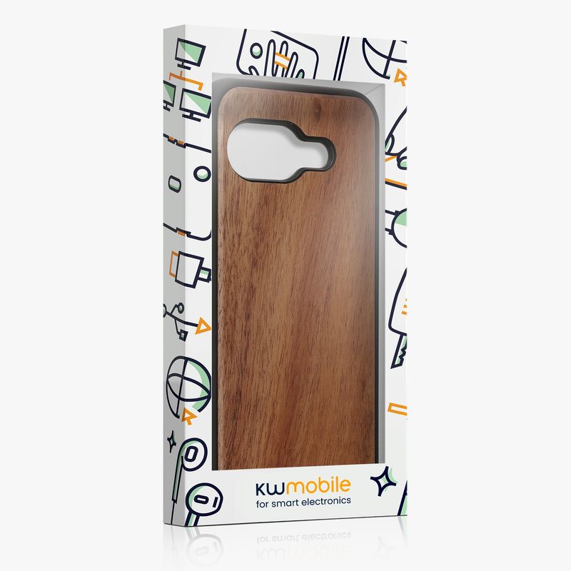 Laptop, Telefoane si Tablete - Telefoane mobile si accesorii - Accesorii Telefoane - Huse telefoane - Husa tip bumper Kwmobile pentru Google Pixel 9a, anti-alunecare, lemn, TPU, maro vintage - Infinity.ro